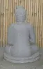  Product image 5 of the product “Seated Buddha made of Riverstone in Dharmachakra gesture of wheel of the teaching of the Dharma, H. 83cm. There is a stone eye on the left shoulder. ”